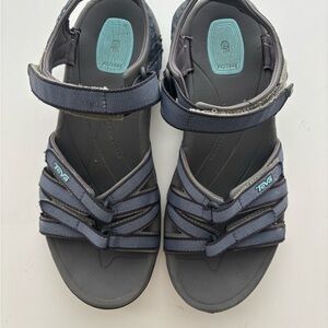 Teva Charcoal and Aqua Strapped Sandals